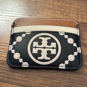 Tory Burch T Monogram Contrast Embossed Card Case